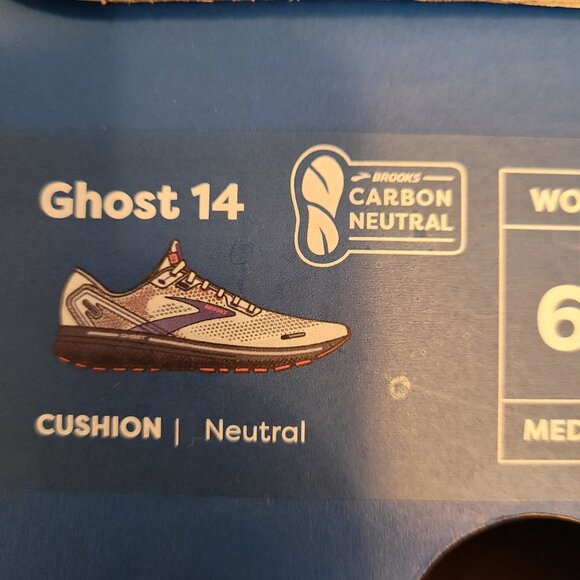 Brooks Women's Ghost 14 Athletic Shoes - White/Purple - Size 6.5 - Picture 8 of 8